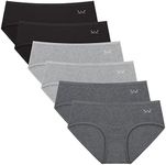 Benirap Womens Underwear Soft Cotton Hipster Panties Breathable Briefs 5 or 6 Pack