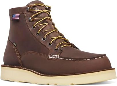 Danner 6” Bull Run GTX Work Boots for Men - Oiled Full-Grain Leather Upper with Non Slip Wedge Outsole and 3-Density Cushion Footbed, EH Resistant, Brown - 12 D