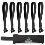 Wild Xplorer Rooftop Cargo Tie Down Hook Straps for Securing Any Car Roof Bag, Cargo Carrier or Car Top Carrier No Roof Rack Required. Suitable for a 4 Door Car, SUV, Jeep, Truck