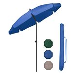 Sekey 2m Garden Parasol with Umbrella Cover - Adjustable and Portable Patio Umbrella for Beach, Garden, Pool, and Patio - UPF 50+ Sun Protection