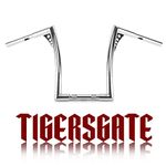 TIGERSGATE 1.25" Fat Ape Hangers Handlebar 14-Inch Z bar for Harley Sportster Dyna Softail 1995-2021Road King (Chrome, 14 inch)