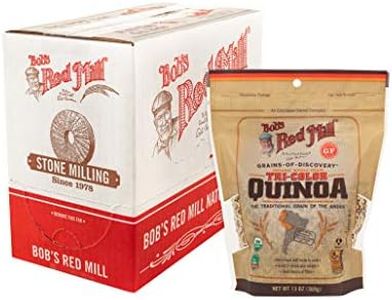 Bob's Red Mill Organic Tri-Color Quinoa Grains, Gluten Free, Non GMO, 13 Ounces (Pack Of 5)