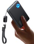 INIU 45W Fast Charging Power Bank, 40% Smaller 10000mAh with Detachable Cable, Flight-Safe Travel Portable Charger, USB C Mobile Phone Portable Powerbank for iPhone 17 16 15 Pro iPad Samsung S25 etc