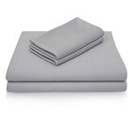 MALOUF 100-Percent Rayon from Bamboo Sheet Set, Ash, Cal King, 4-Piece