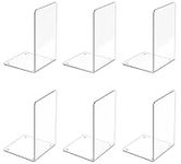 Acrylic Bookends 6 Pcs, Clear Book 