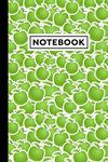 Notebook: Green Apples Journal | Green Apples Themed Gift For Fruit Lovers And Green Apples Lovers | Green Apples Notebook | 6" x 9" | 120 Blank Lined Pages With Green Apples Themed Borders