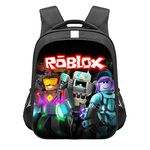 Bonamana Roblox 3D Printed Children's School Backpack for Kids 16 Inch High Capacity Travel Rucksacks Book Bags Kids School Bag Back Pack (Robot)