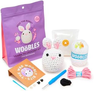 The Woobles Beginners Crochet Kit with Easy Peasy Yarn as seen on Shark Tank - with Step-by-Step Video Tutorials - JoJo The Bunny