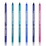 Mysense 6 PCS Eyeshadow Eyeliners, Colored Pearl Glitter Eye Liners for Women,Shimmer Metallic Eyeliner Pencil Professional Glitter Eyeliner Eye Color & lip Liner Makeup