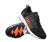 Cockatoo CRS300 Light Weight with Strobel Insole & EVA Patch Technology Running Shoes for Mens and Boys, Black, 8