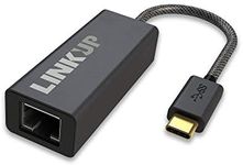 LINKUP - USB-C to Ethernet Adapter Compatible with Apple MacBook Pro 2018 | USBC to RJ45 Hub Cable Converter | 10/100/1000BaseT LAN Network Dongle | REALTEK 8153 Chipset - Black
