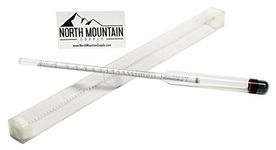 North Mountain Supply - NMSPT-H Glass Hydrometer - Alcoholmeter 0-200 Proof & 0-100 Tralle