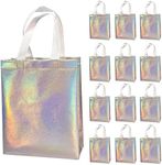 LOOKSGO 12 Pcs Non-woven Reusable Gift Bags With Handles for Party Favor 8W x 4L x10H Size