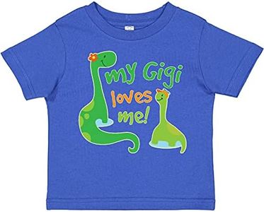 inktastic My Gigi Loves Me Grandson Dinosaur Toddler T-Shirt 2T Royal Blue 2059f