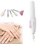 Mbuys Mall Electric Nail Art File 5 in 1Nail Drill, Salon Manicure Pen Tool, 5 bits/Set Polish Tools, WhiteModel Grinder Machine Polisher Polishing Pedicure Manicure Nail Tools Kit | Multicolour