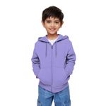 FUNKY MONKEY Kids Hooded Sweatshirt for Boys Soft Brushed Fleece Zip-Up Hoodie (in, Age, 3 Years, 4 Years, Regular, Purple)