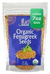 Jiva Organics Organic Fenugreek Seeds 7 ounce - Non-GMO, Whole Methi Seed for Cooking, Sprouting, Beauty & More