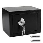 Heavy Duty Steel Digital Electronic Security Safe Home Office Money Safety Box By Crystals® (4.6L 3 Keys Safe_Black)