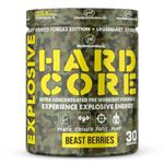 Hulk Nutrition Preworkout | Lean Muscles Building | Strength | Mental Focus | Energy | Powerful Pumps | Next Generation Preworkout Formulation with Creatine Monohydrate, Beta Alanine, AAKG, Vitamin C & Caffeine - For Men & Women [30 Servings, Beast Berries]