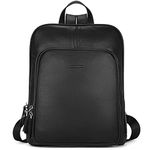 BOSTANTEN Genuine Leather Backpack Purse Casual College Travel Bags for Women Black