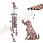 TIGGSY Dog Wind Chimes Outdoor Dog Gifts for Women/Men/Mom/Grandma/Wife/Birthday Gifts Memorial Gift Metal WindChimes for Outside/Indoors, Home, Lawn, Porch, Patio, Garden Decor, Yard Decorations