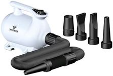 XPOWER Pet Dryer Adjustable Speed and Temperature Control Dog Blow Dryer, Pet Hair Dryer with 3 Nozzle (B-123)