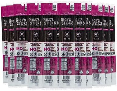 Nick's Sticks | Spicy Free Range Turkey Snack Sticks | Made in the USA | Gluten Free | Paleo | Keto | Whole30 Approved |No Soy, Antibiotics or Hormones (25 – 1.7oz. Packs of 2 Sticks)