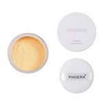 AQUAPURITY - PHOERA Loose Makeup Setting Matte Face Powder + Puff, Long Lasting Lightweight Foundation Make Up Fixer Beauty Blender Highlighter Palette Flash Photography (103 - Banana)