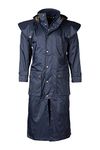 Men's Full Length Riding Coat Waterproof Long Horse Riding Jacket With Cape 2 Colours (as8, alpha, l, regular, regular, Dark Navy)