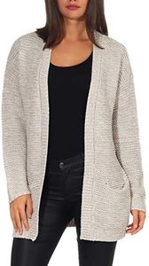 VERO MODA Cardigan VMNO Cardigans en Maille Light Grey Melange M Light Grey Melange M