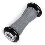 H&S Foot Massage Ball Roller - Muscle Roller Stick for Fascia and Feet - Silicone Exercise Roller Massager with Nubs for Stress Relief and Relaxation - Grey