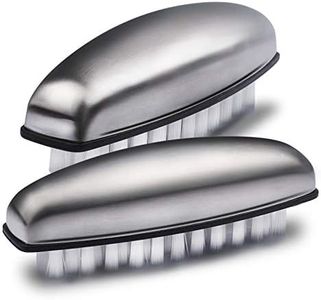 UCEC 2 cepillos de uñas de acero inoxidable, cepillos de uñas para limpiar uñas, elimina olores, cepillos de uñas, cepillo para fregar uñas, cepillo duro para limpiar manos, uñas, pies, uñas