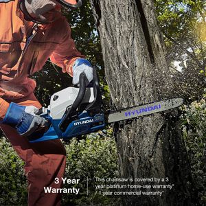 Hyundai 62cc Petrol Chainsaw, 20-Inch Bar – Powerful Garden Tool