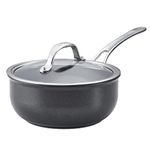 Anolon X Hybrid Nonstick Saucier with Lid, 2.5 Quart - Dark Gray