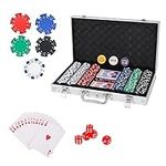 PLAYWUS Casino Poker Chip Set, 300 
