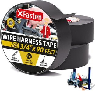 XFasten Wire Harness Tape Wire Loom Tape 270ft 3/4 Inch x 90ft (3-Pack) | Residue-Free Audio Engine Wire Tape | Automotive Wiring Tape | Wire Harness Wrap for Car Audio & Video Installation Products