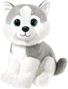 Heunec-MI Classico Husky mit Glitzeraugen Animale di Peluche, Colore Grigio, 236271