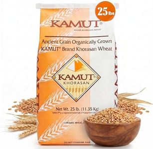 KAMUT® Khorasan Organic Whole Wheat Flour 25 lb, Stone Ground Whole Grain Ancient Wheat, High Protein Non-GMO Flour for Sourdough Bread, Pizza, Pastries, Healthy Baking Bulk Supply