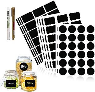 Chalkboard Labels, Removable Blackboard Label Stickers 192PCS with 2 Free Chalk Markers, Waterproof Reusable Labels for Food Containers, Mason Jars, Pantry, Bottles