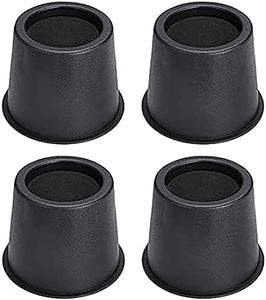 BWKJMY Round Bed Risers Lifts Height of 4 Inch Heavy Duty Set of 4 Pack for Risers for Sofa, Table, and Chair and Bed, Under Bed Storage Space (Black)