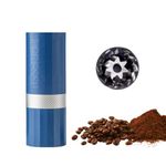 1Zpresso Q Air Manual Coffee Grinder-Blue, Mini Slim Travel Sized Fits in the plunger of AeroPress, Stainless Steel Conical Burr, Numerical Adjustable Setting for Pour Over French Press Cold Brew