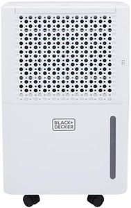 BLACK+DECKER 12L Smart Dehumidifier & Ionizer, 4 Modes, Quiet, 2.1L Water Tank, 24 Hour Timer, White, BXEH60016GB