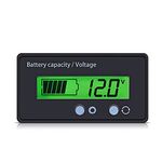 Thxsoon Indicator Battery Capacity Voltage Tester with LCD Display Green Backlight, for 3S-26S Lithium Battery&Lead-Acid Batteries, Waterproof Monitor Gauge Digital Voltmeter Testers for 12V-48V