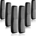 12 Pieces Hair Combs Set Pocket Fine Plastic Hair Combs for Women and Men, Fine Dressing Comb (Black)