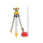 SUN AUTO LEVEL DSC-240, 4mtr leveling staff with Free auto level plastic box and Aluminium Tripod use for Survey Instrument (COMPLETE Pack of 1)