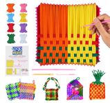 Rainbow Loom Kit Toy, 8 Rainbow Colors Knitting Rings, Potholder Loops Crafts for 6 7 8-12 13 Years Old Girls, Knitting Crafts Kit for Kids and Adults