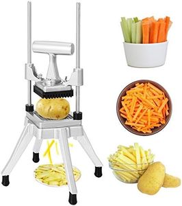 Happybuy Commercial Vegetable Fruit Chopper 3/8″ Blade Heavy Duty Professional Food Dicer Kattex French Fry Cutter Onion Slicer Stainless Steel for Tomato Peppers Potato Mushroom