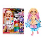 Rainbow High Watercolor & Create Fashion DIY Doll with Washable Watercolors + Tie-Dye Kit, Brown Eyes, Curled Hair, Bonus Top & Shoes. Color, Create, Play, Rinse and Repeat. Creative 4-12+