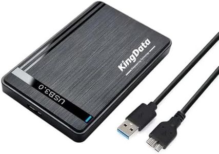 KingData SSD HDD Hard Drive Enclosure 2.5 pollici SATA III USB 3.0 Caddy Case Lettore esterno Laptop Trasferimento dati veloce Cavo UASP incluso Indicatore LED senza attrezzi