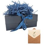 Blue Gift Box, 23.5 x17 x10 cm Gift Box with Magnetic Lids and Silk Ribbon Specially Designed for Presents Birthdays, Holidays, Anniversaries Gift Packaging